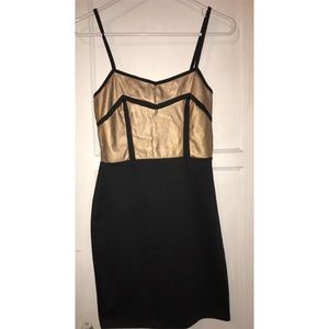 Black & Gold Mini Dress